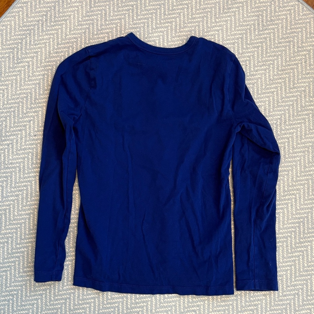 Crewcuts Kids Long Sleeve Tee - Blue with Silver Shine Bright Print - Picture 3 of 3